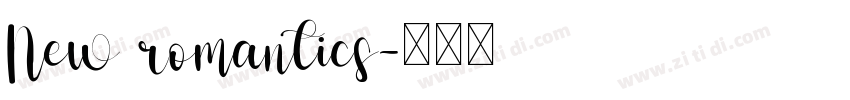 New romantics字体转换